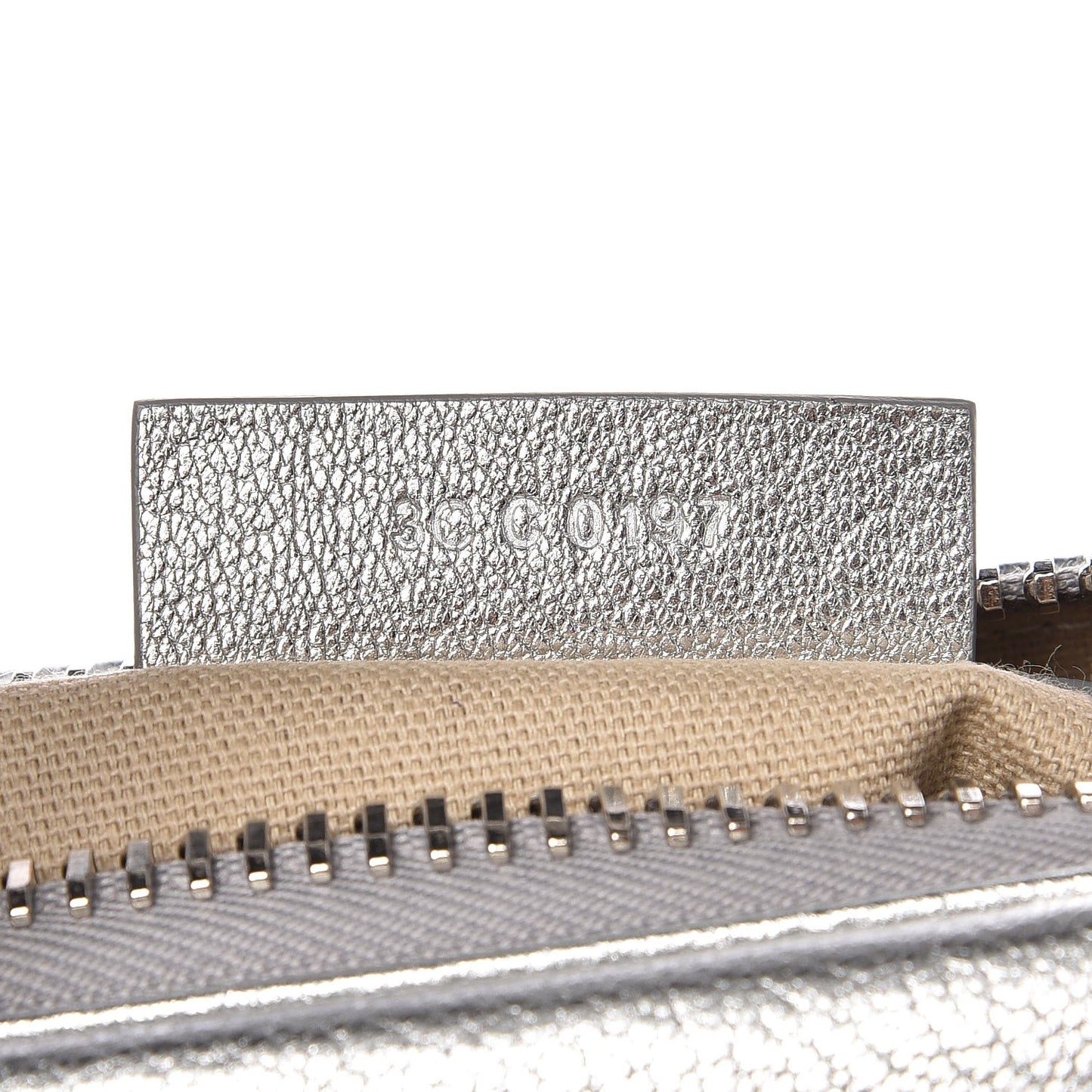 Metallic Sugar Goatskin Small Antigona Silver
