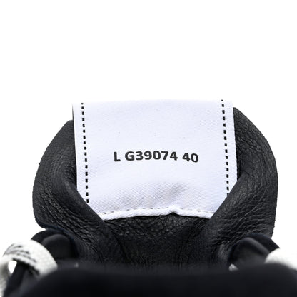Chanel Fabric Suede Kidskin CC Sneakers 40 Black White 6 of 9