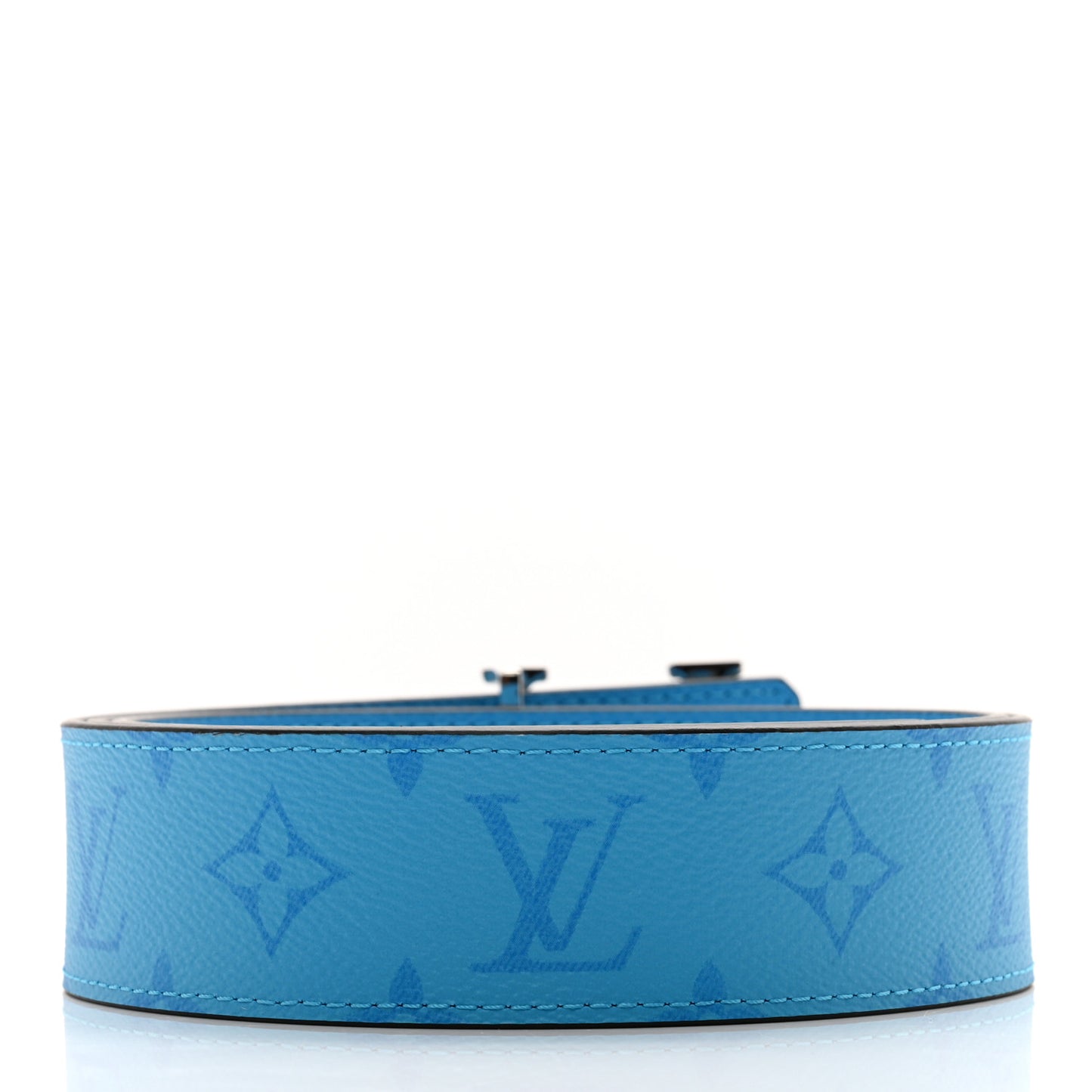 Monogram 40mm Reversible LV Initiales Belt 100 40 Lagoon Blue