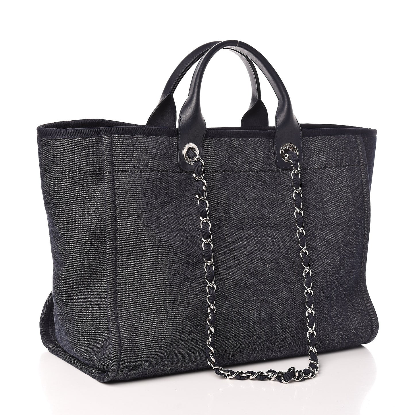 Denim Large Deauville Tote Dark Blue