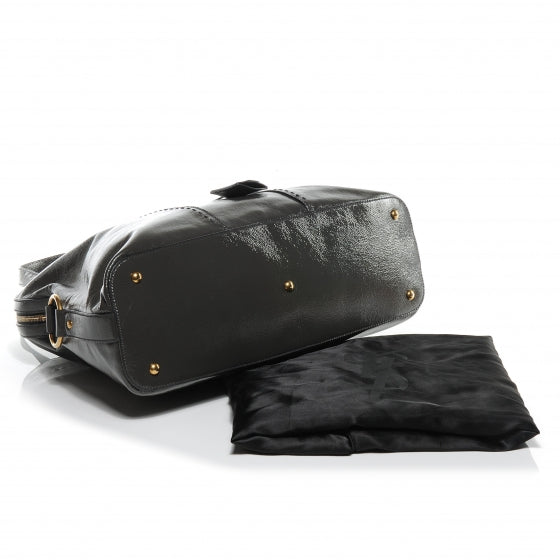 Saint Laurent Patent Leather Oversized Muse Grey 4 of 6
