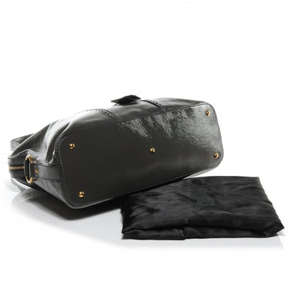 Saint Laurent Patent Leather Oversized Muse Grey 4 of 6