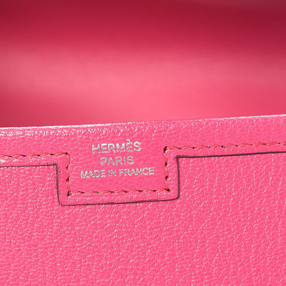 Hermes Chèvre Mysore Jige Elan 29 Clutch Rose Shocking 6 of 8