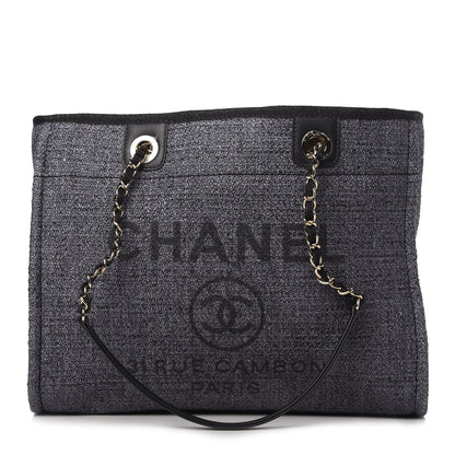 Chanel Lurex Boucle Small Deauville Tote Black 1 of 11