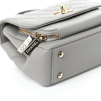 Chanel Caviar Quilted Small Business Affinity Flap Grey 9 of 10