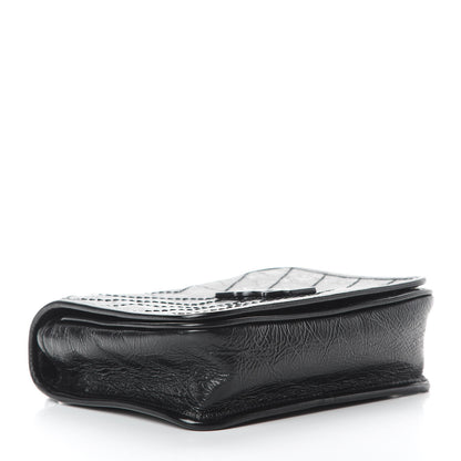 Saint Laurent Crinkled Calfskin Matelasse Monogram Niki Chain Wallet Black 4 of 10
