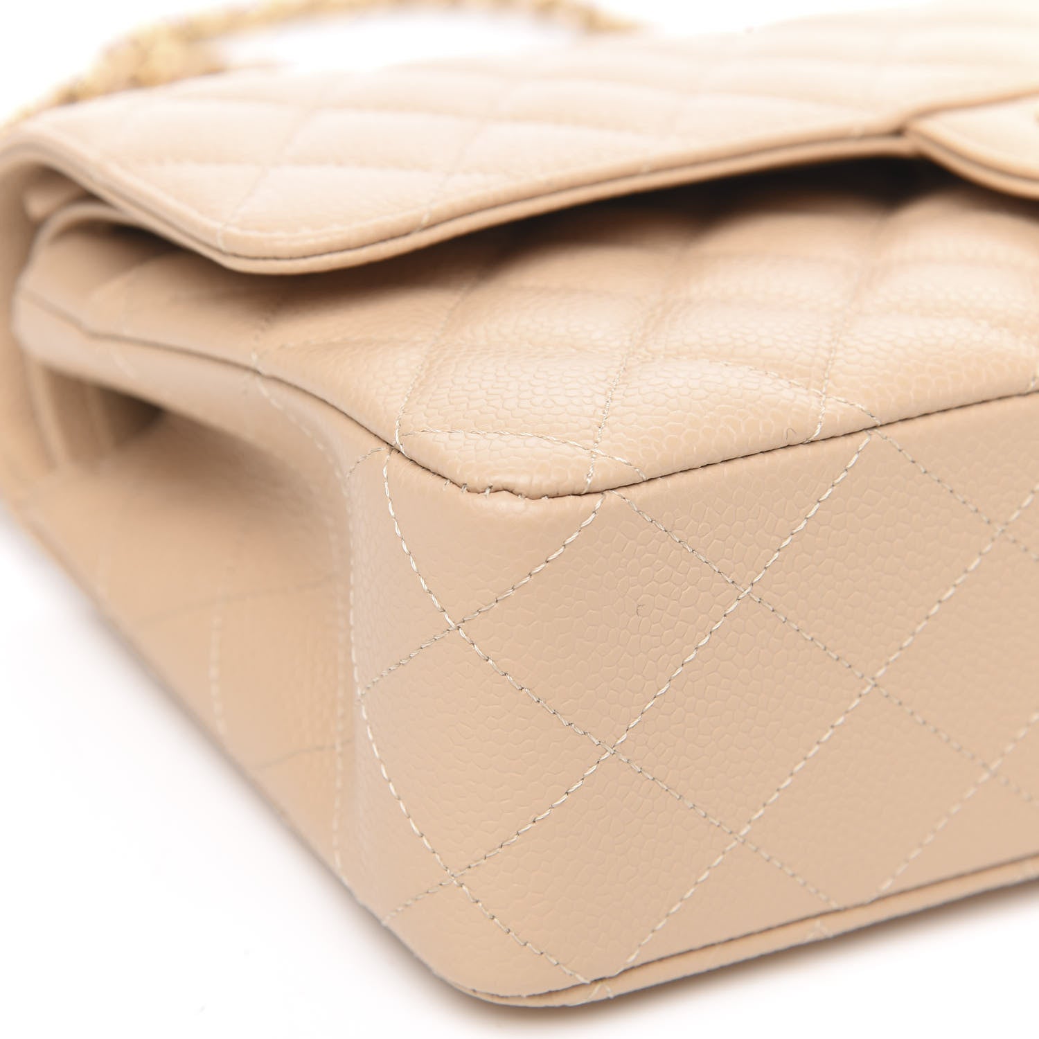 Chanel Caviar Quilted Medium Double Flap Beige 7 of 10