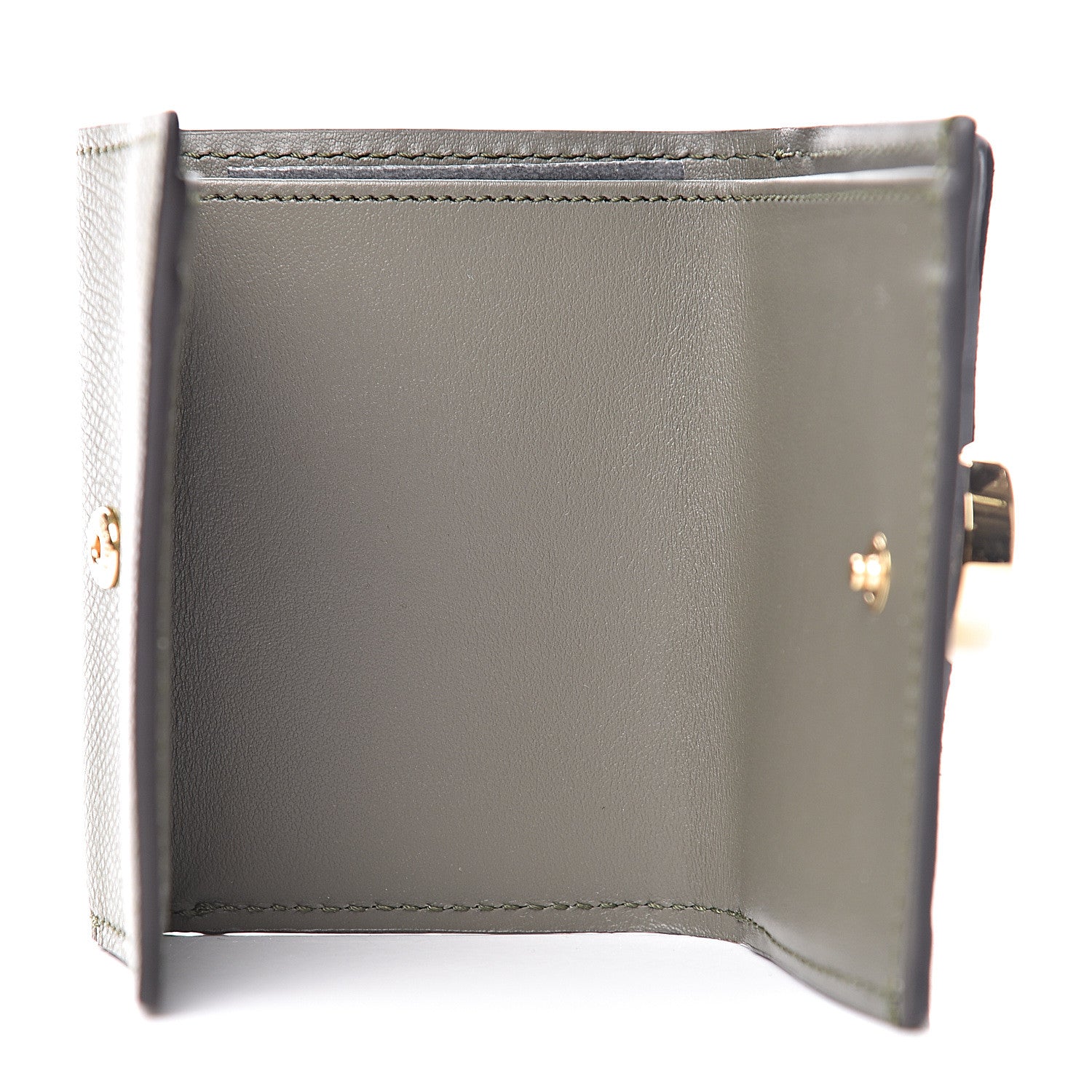 Fendi Vitello Cruise F is Fendi Micro Tri-Fold Envelope Wallet Asparago 5 of 8