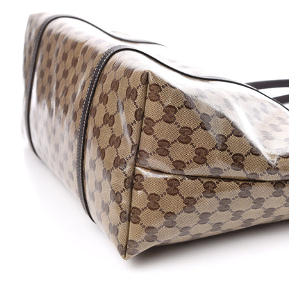 Gucci Crystal Monogram Large Joy Tote Beige Ebony Testa di Moro 8 of 9
