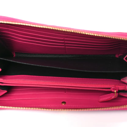 Saint Laurent Calfskin Classic Y Ligne Zip Around Wallet Fuchsia 5 of 6