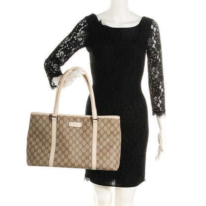 Gucci Coated Canvas Monogram Medium Joy Tote Off White 2 of 9
