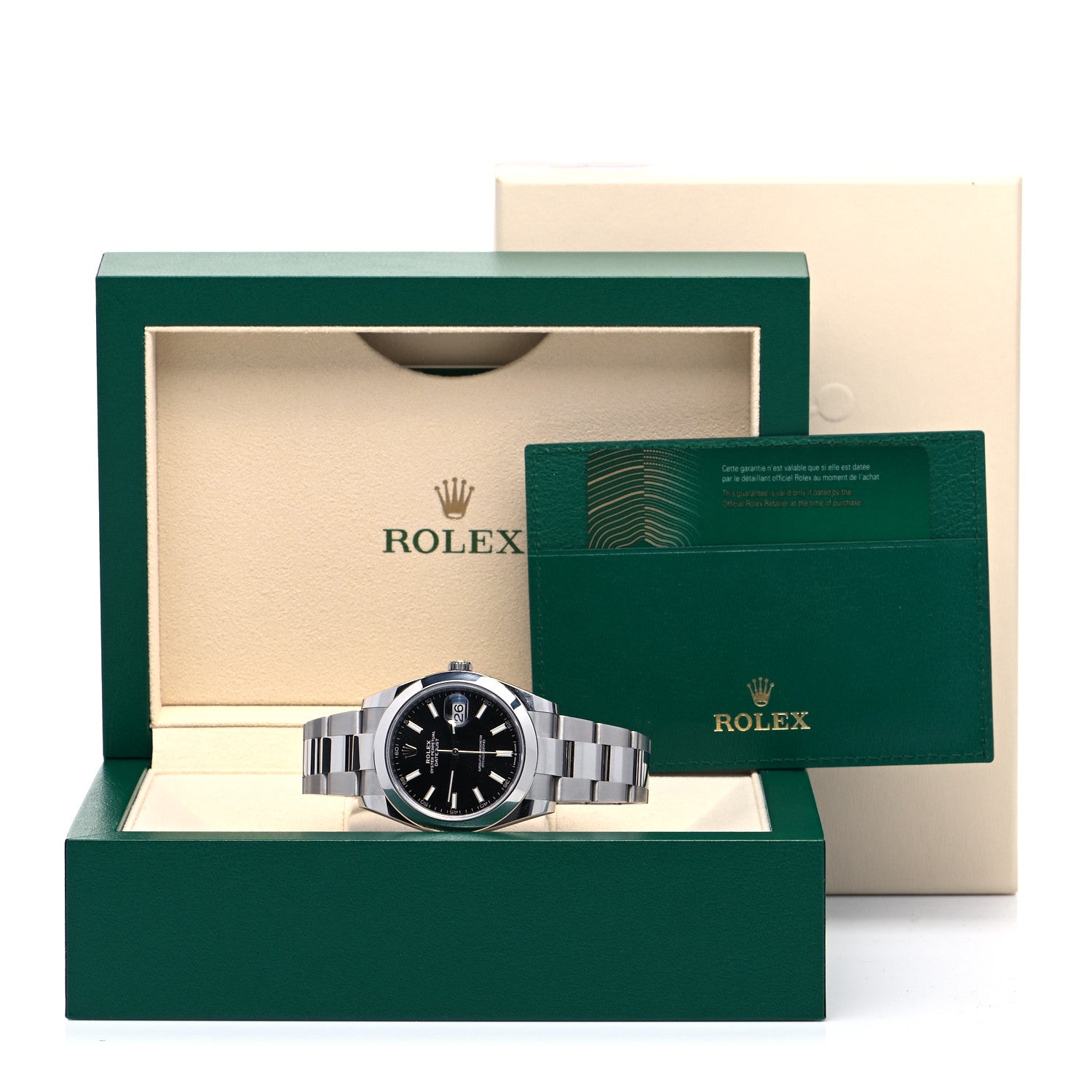 Rolex Stainless Steel 41mm Oyster Perpetual Datejust Watch Black 126300 7 of 7