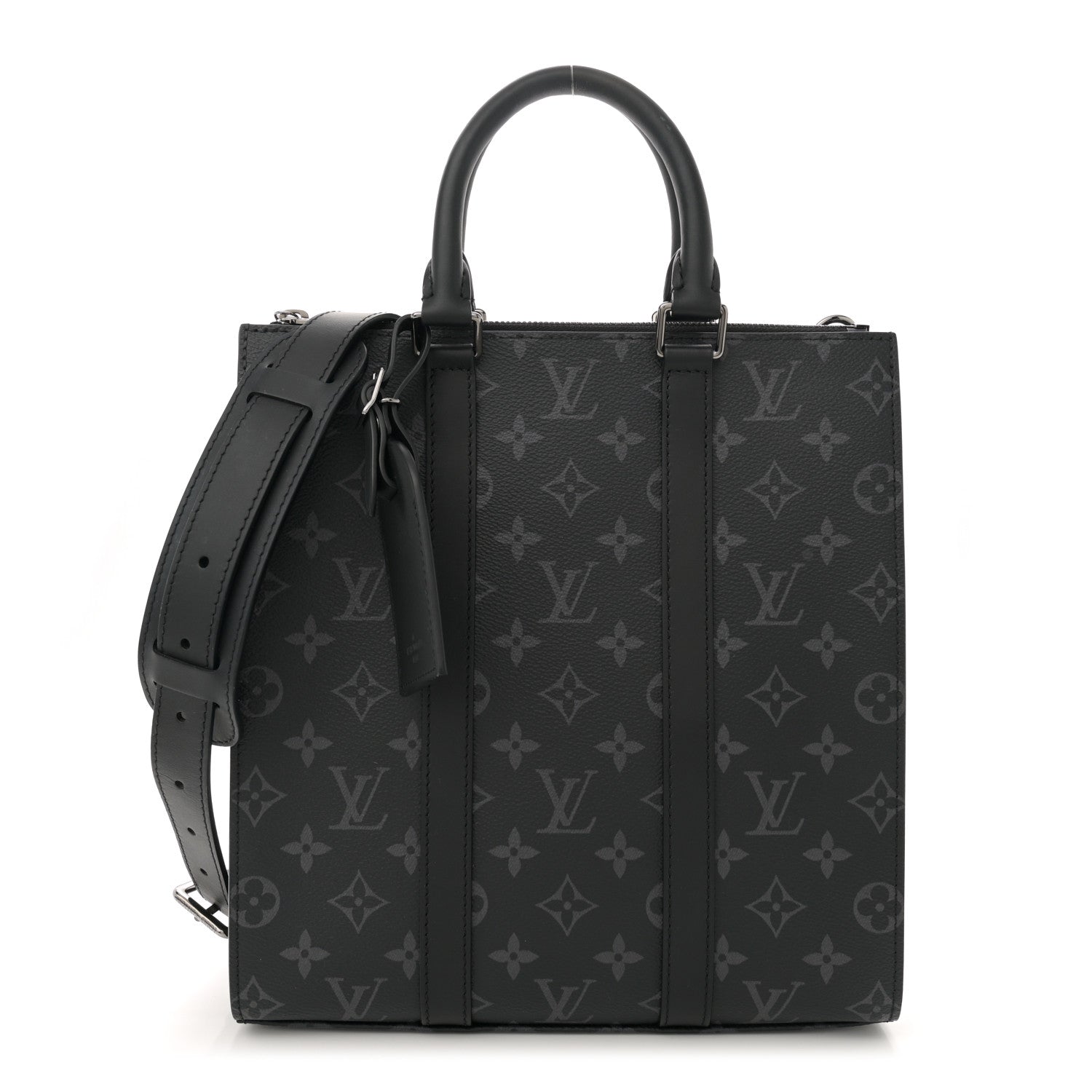Louis Vuitton Monogram Eclipse Sac Plat Cross 1 of 11
