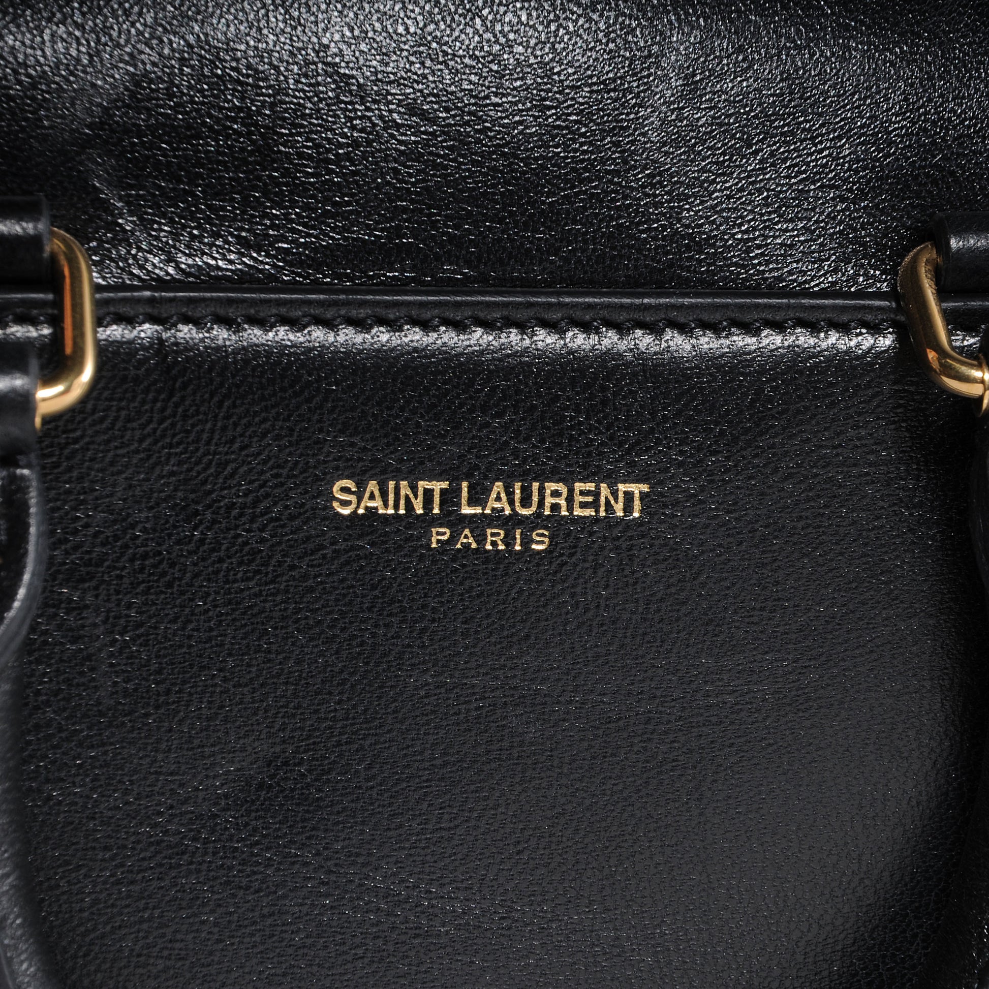 Saint Laurent Leather Classic Duffle Toy Black 5 of 8
