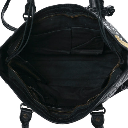Balenciaga Agneau Graffiti All Over Classic Hardware S City Black Multicolor 4 of 7