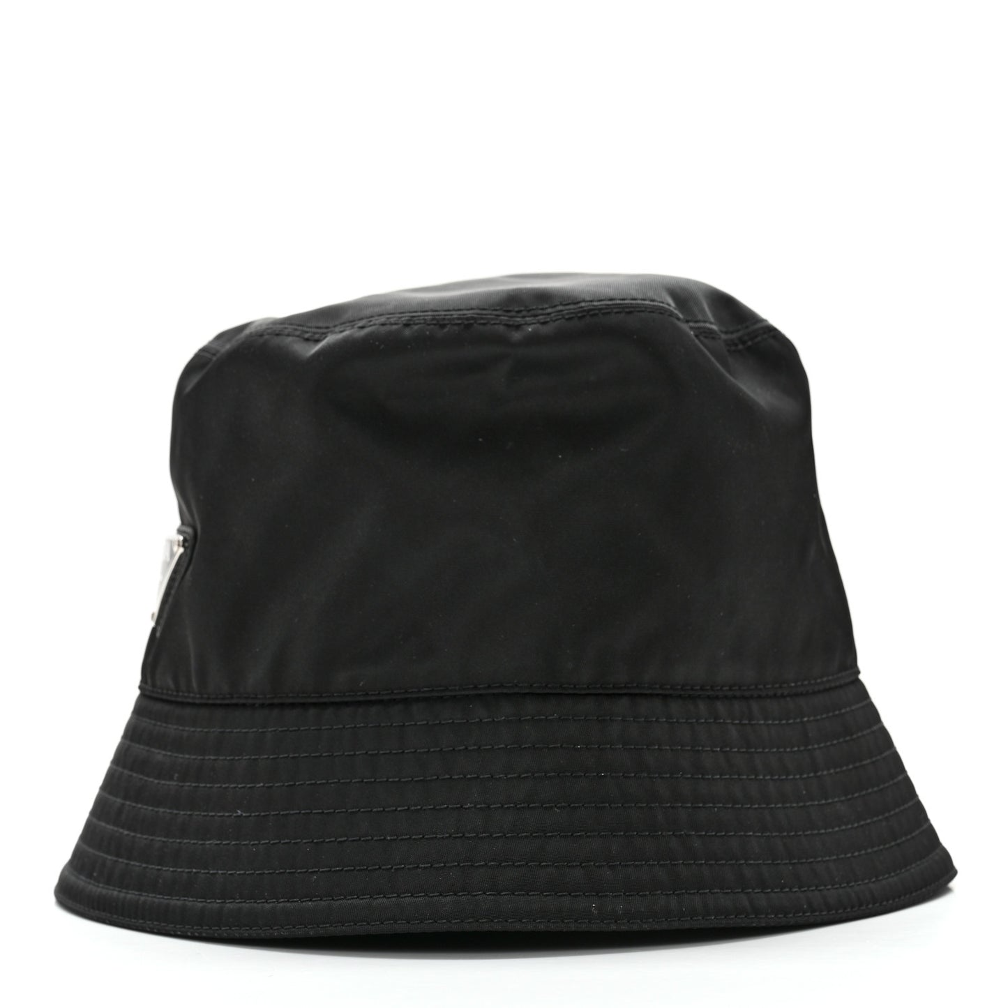 Re-Nylon Metal Triangle Logo Womens Bucket Hat S Black