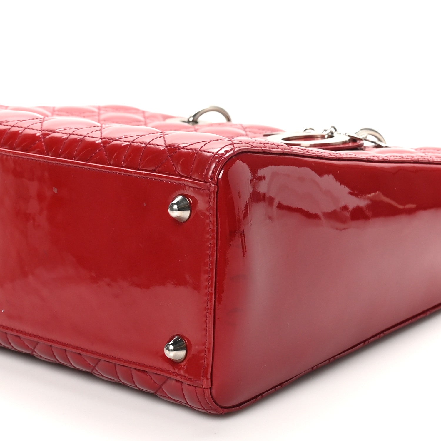 Christian Dior Patent Cannage Large Lady Dior Fuchsia 10 of 10