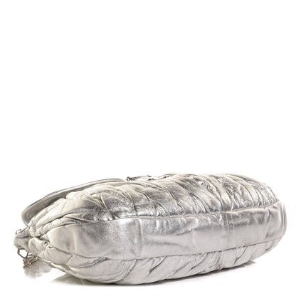 Miu Miu Nappa Matelasse Coffer Argento 4 of 9