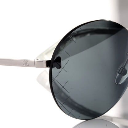 Chanel Metal Rimless Round Sunglasses 4216 Silver 7 of 9