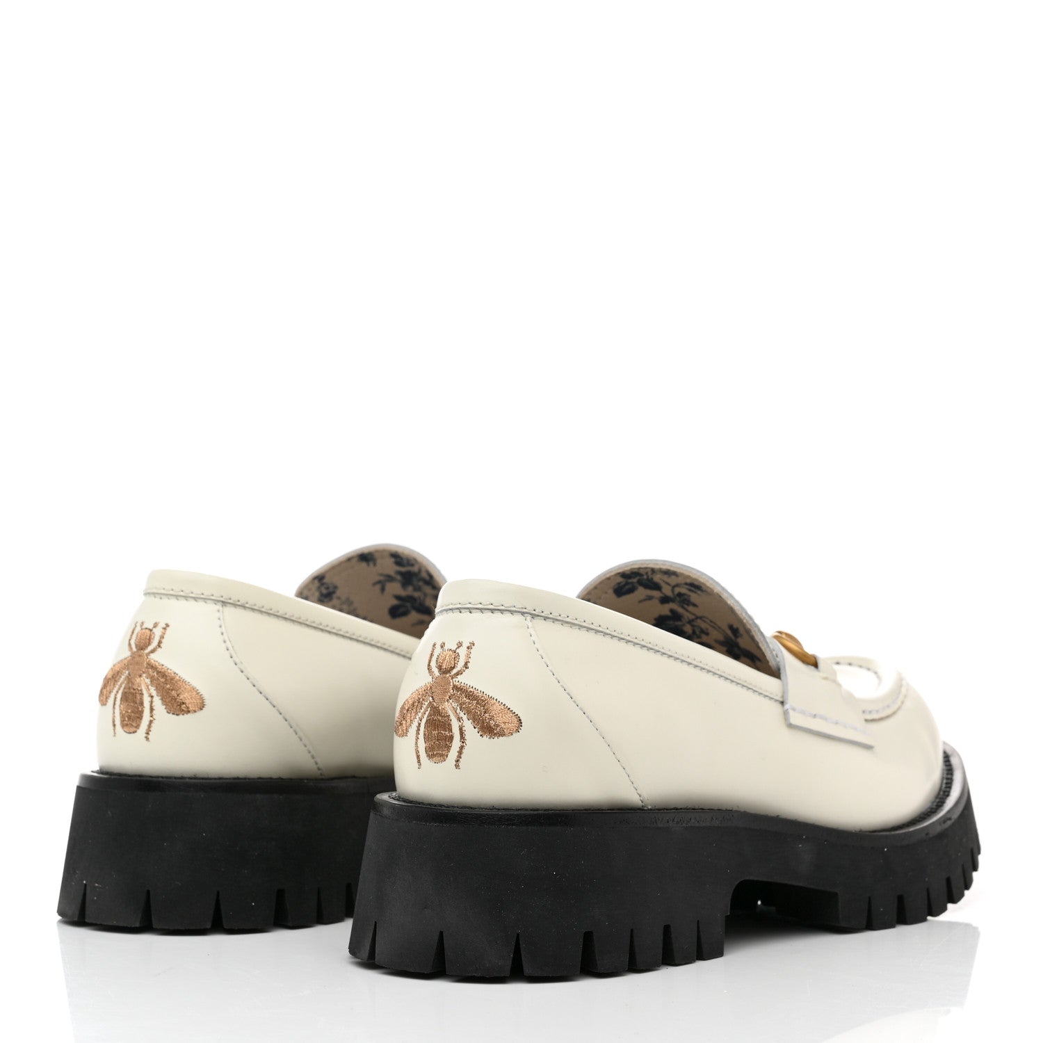 Gucci Cordovan Lux Womens Harald Horsebit 25mm Platform Loafers 39 Dusty White 4 of 9