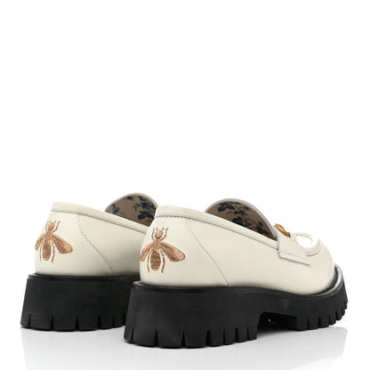 Gucci Cordovan Lux Womens Harald Horsebit 25mm Platform Loafers 39 Dusty White 4 of 9