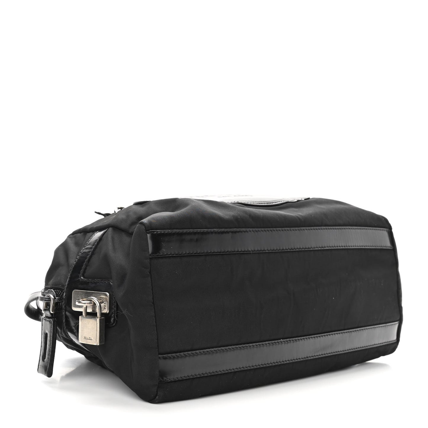 Tessuto Nylon Spazzolato Logo Tote Black