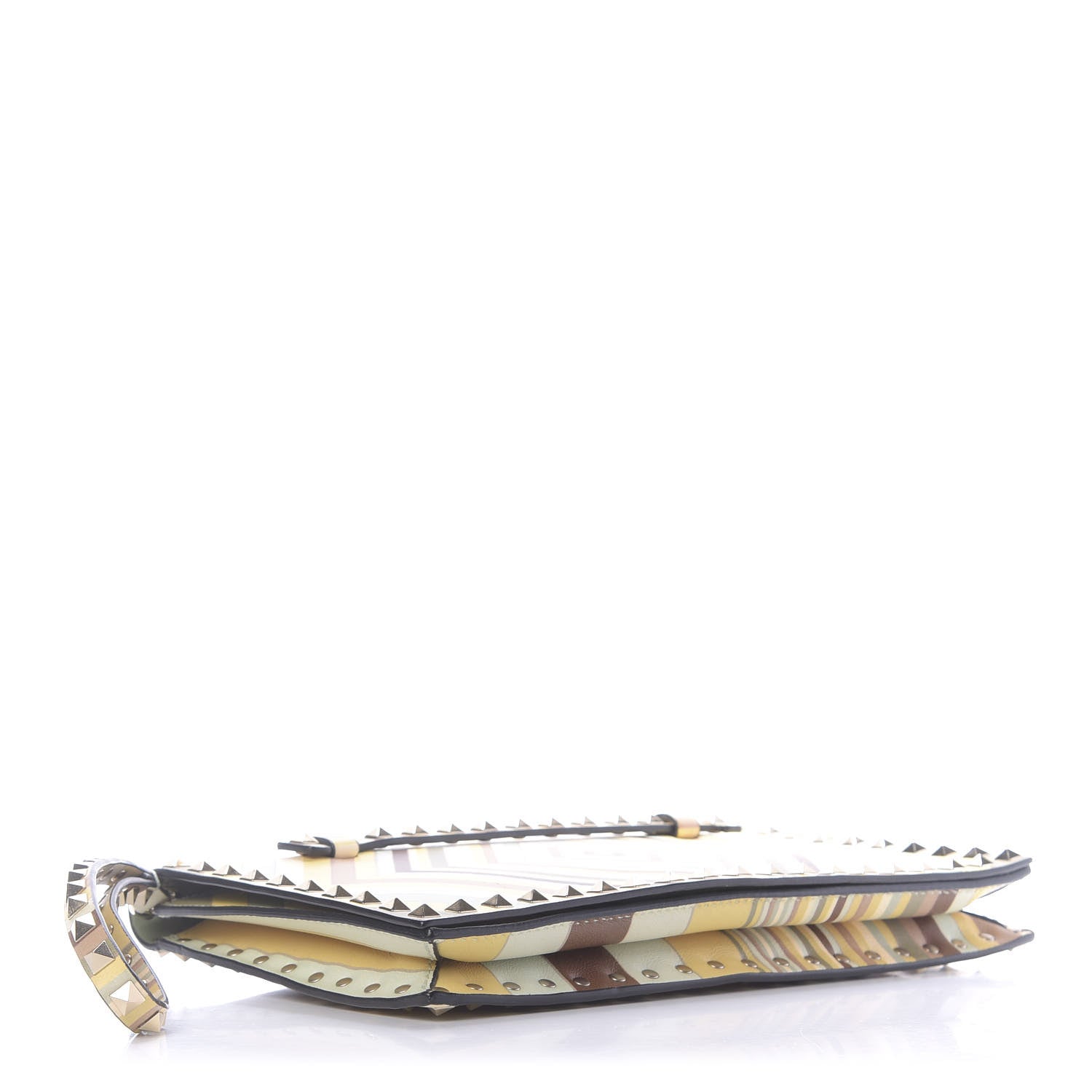 Valentino Garavani Nappa Native Couture 1975 Rockstud Wristlet Clutch Multicolor 4 of 11