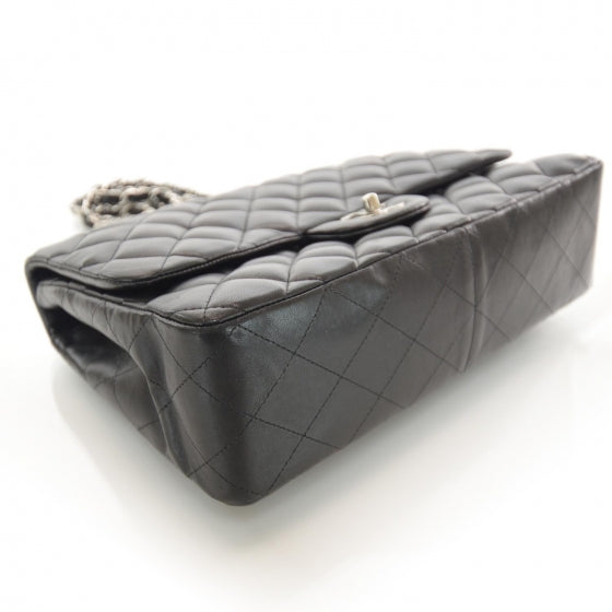 Lambskin Jumbo Single Flap Black