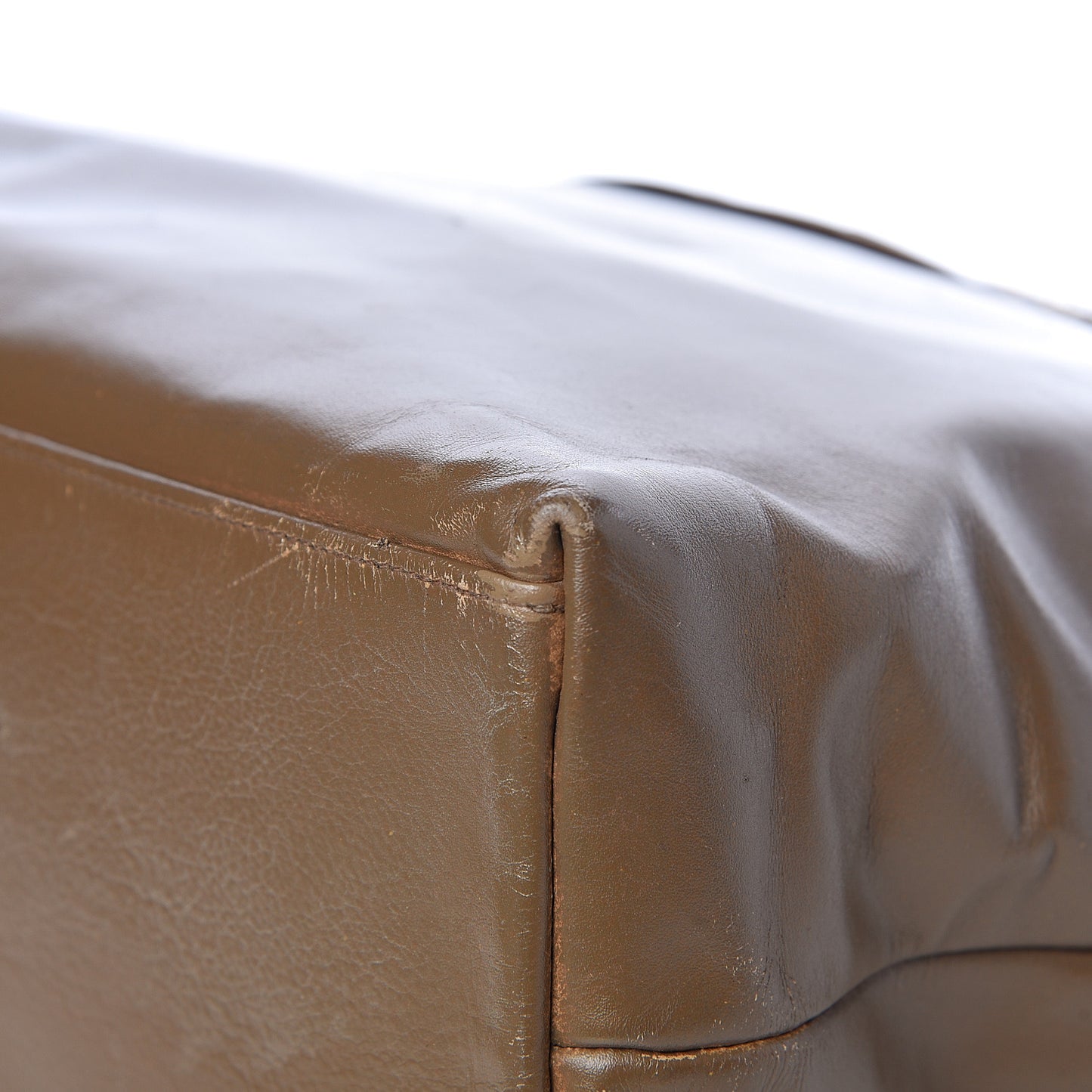 Lambskin Quilted Shopping Tote Brown