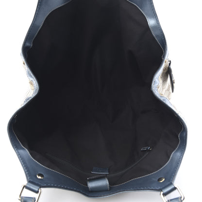 Gucci Monogram Large Sukey Tote Metallic Blue 5 of 12