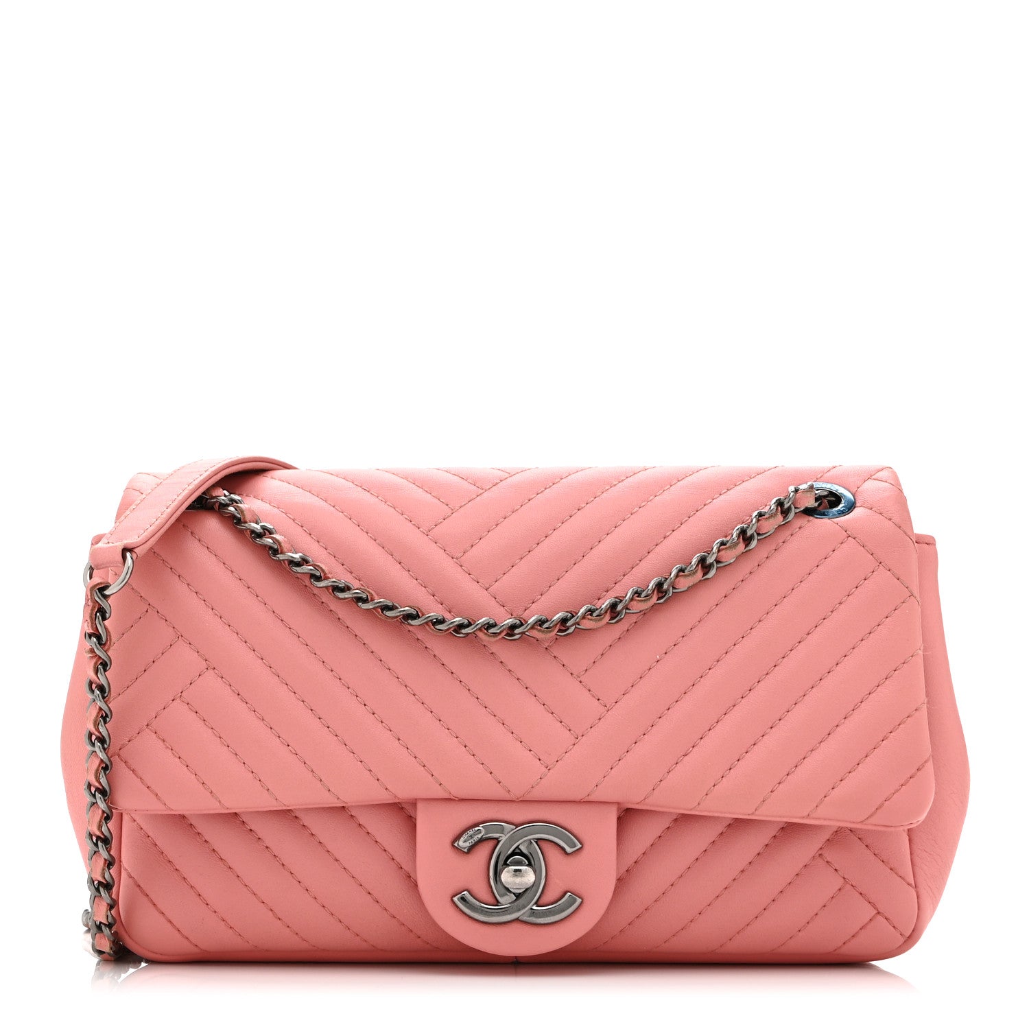 Chanel Lambskin Quilted Small CC Crossing Flap Pink 1 of 10