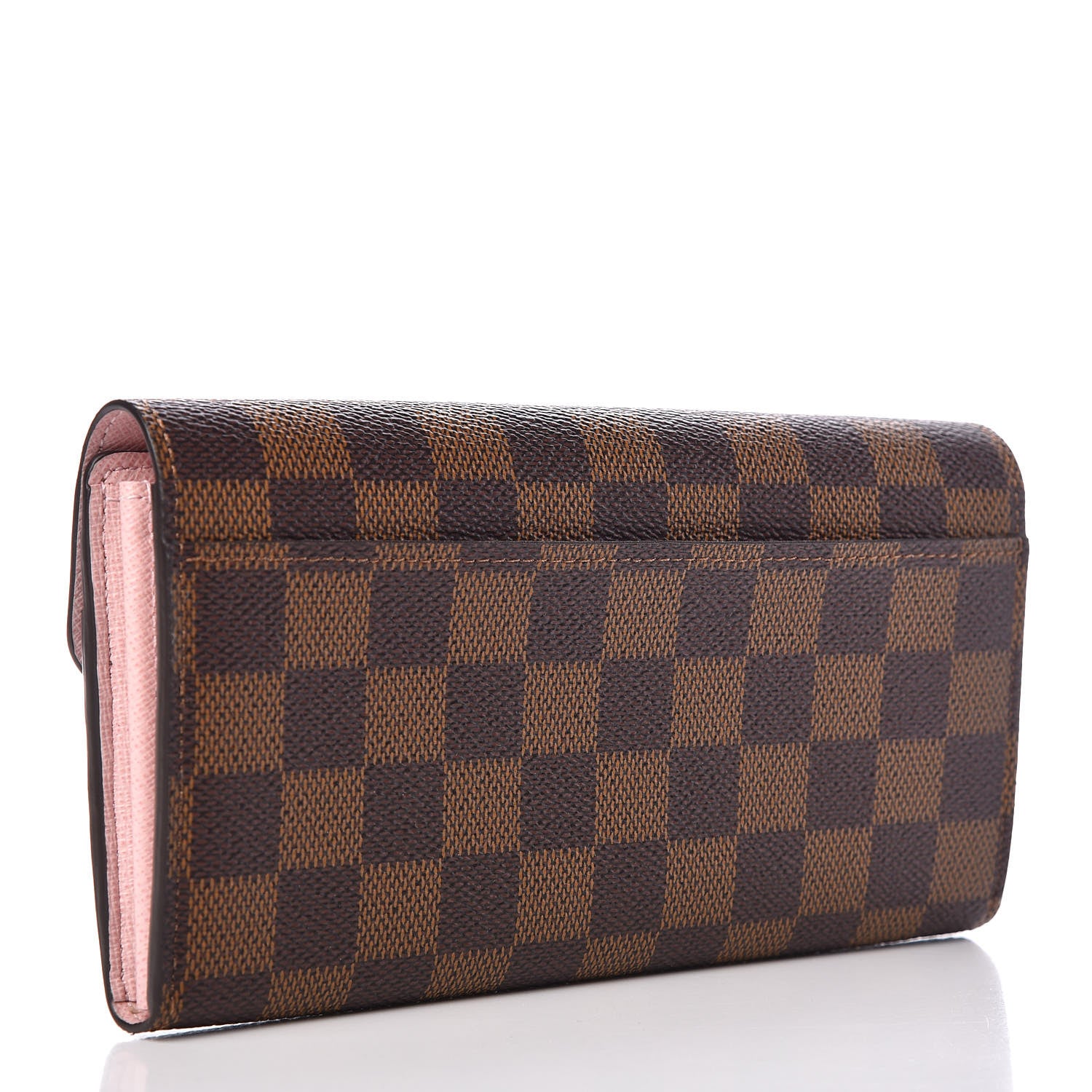 Louis Vuitton Damier Ebene Sarah Wallet NM Rose Ballerine 3 of 7