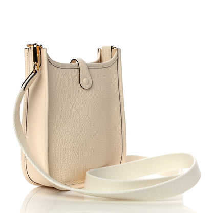 Hermes Taurillon Clemence Amazone Evelyne TPM Nata Craie 3 of 11