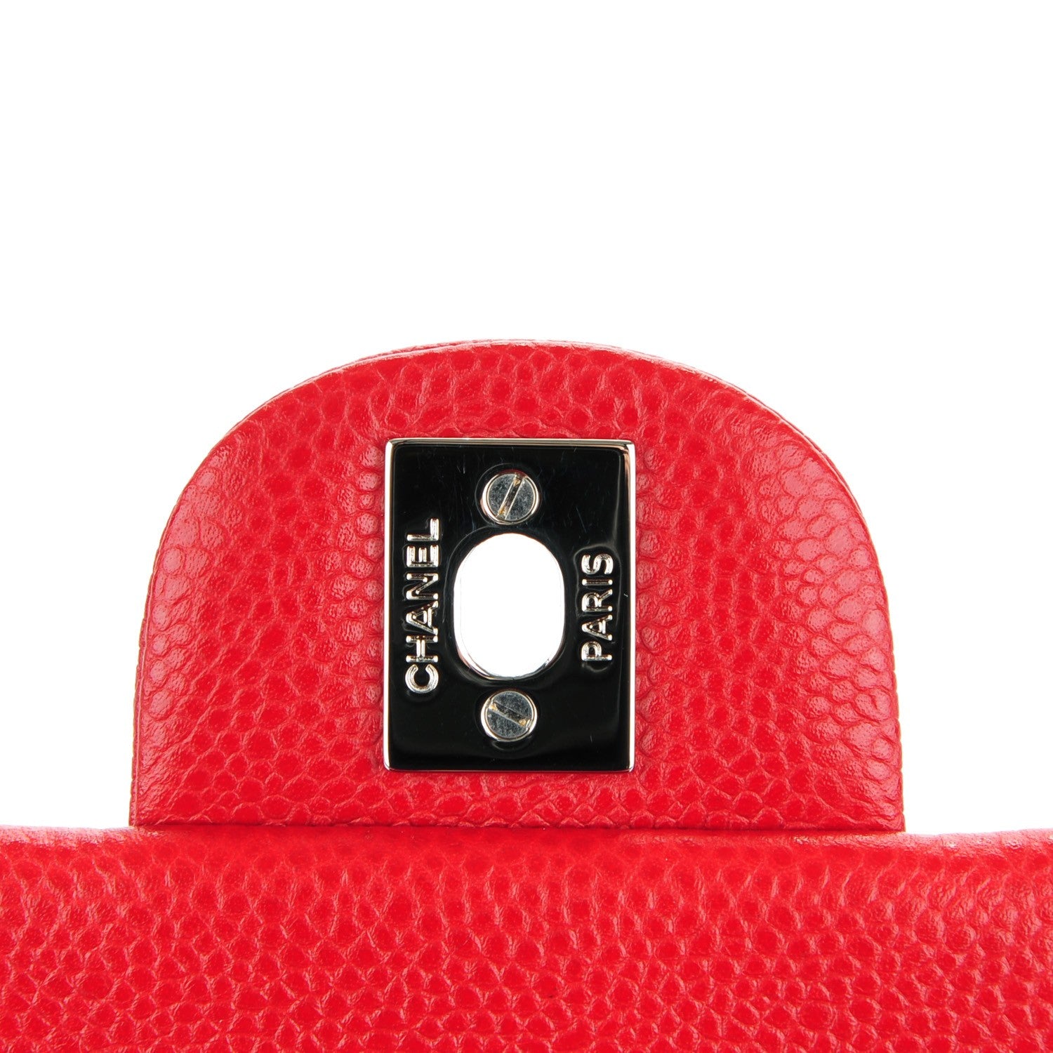 Chanel Caviar Quilted Mini Square Flap Red 6 of 8
