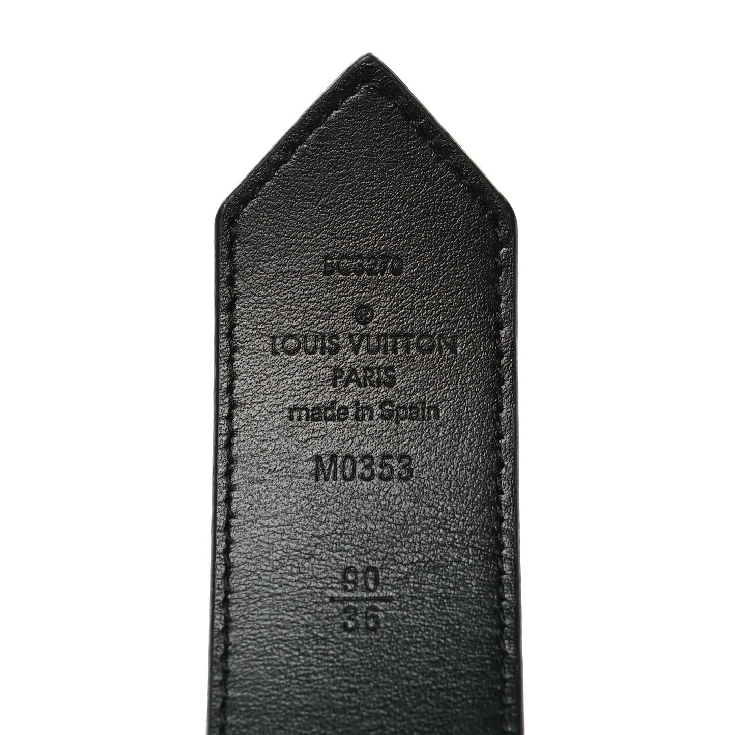 Monogram Calfskin 20mm LV Circle Reversible Belt 90 36 Black