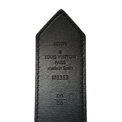 Louis Vuitton Monogram Calfskin 20mm LV Circle Reversible Belt 90 36 Black 5 of 5