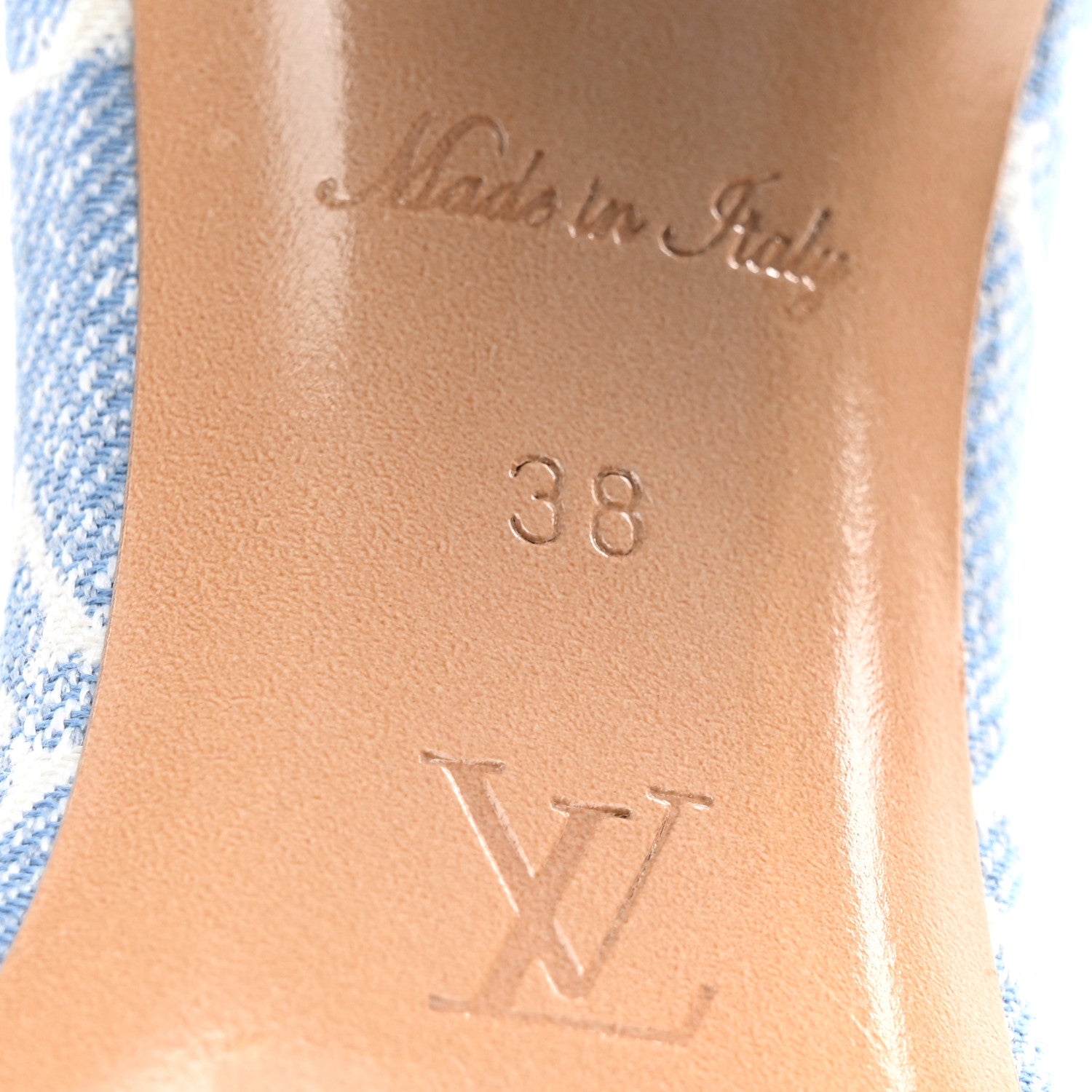 Louis Vuitton Monogram Denim Silhouette Sandals 38 Blue 6 of 8