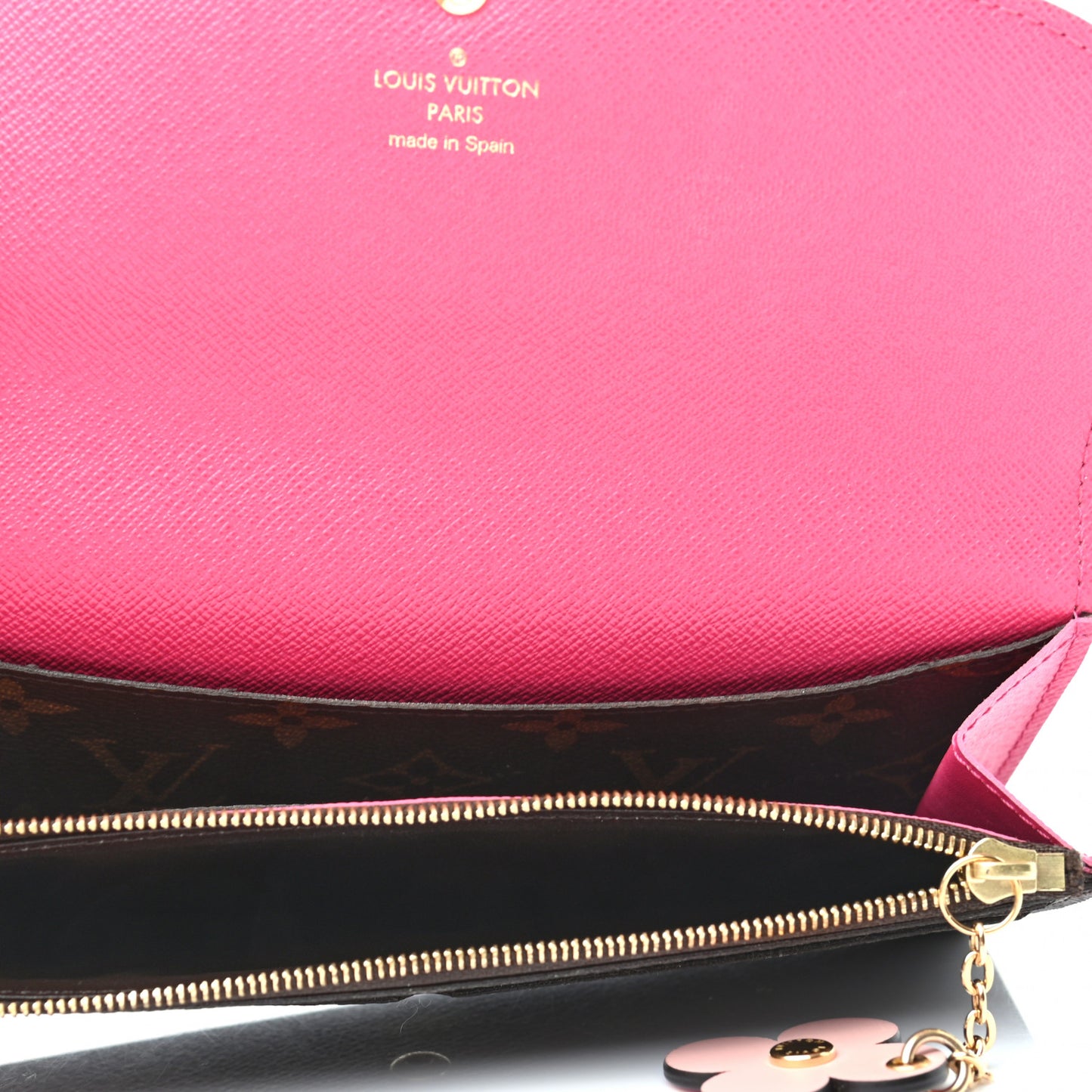 Monogram Bloom Flower Emilie Wallet Fuchsia