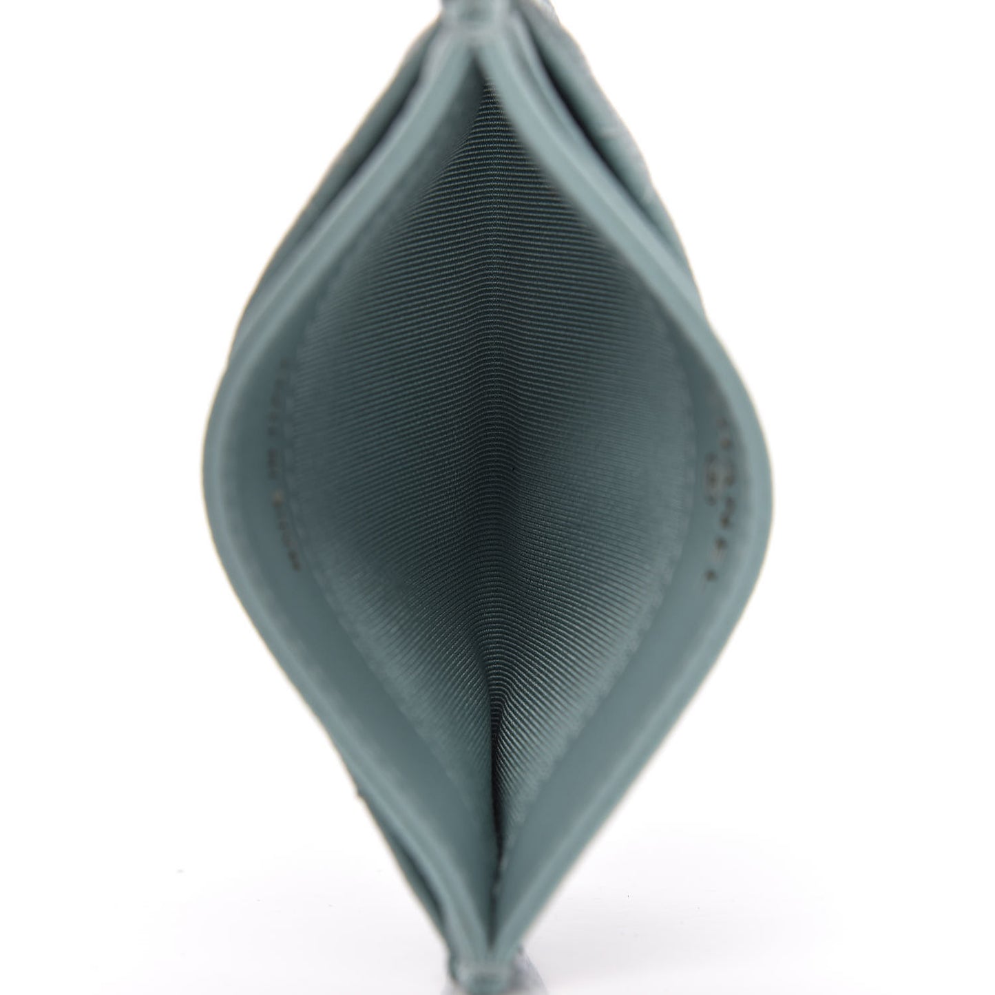 Caviar Quilted Card Holder Light Blue