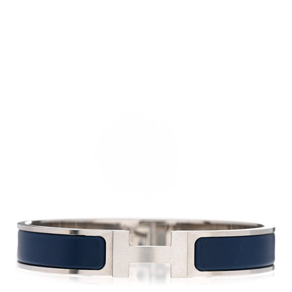Hermes Matte Enamel Narrow Clic Clac HH Bracelet Bleu Biarritz 1 of 6