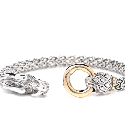 John Hardy Sterling Silver 18K Yellow Gold 6mm Naga Dragon Bracelet 5 of 6