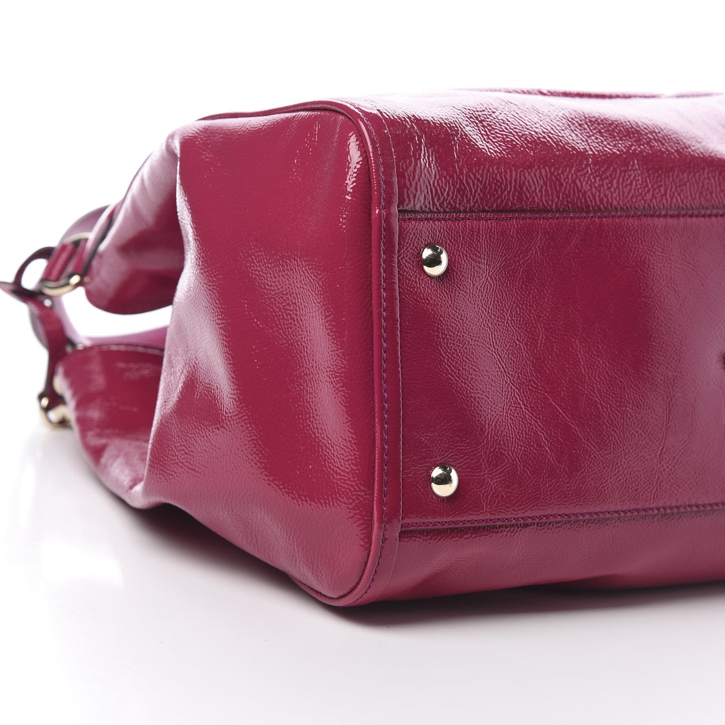 Vernice Naplack Medium Soho Shoulder Bag Bright Bouganville
