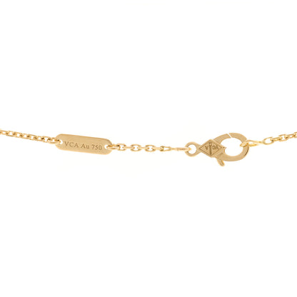 Van Cleef & Arpels 18K Yellow Gold Mother of Pearl Vintage Alhambra Pendant Necklace 4 of 4