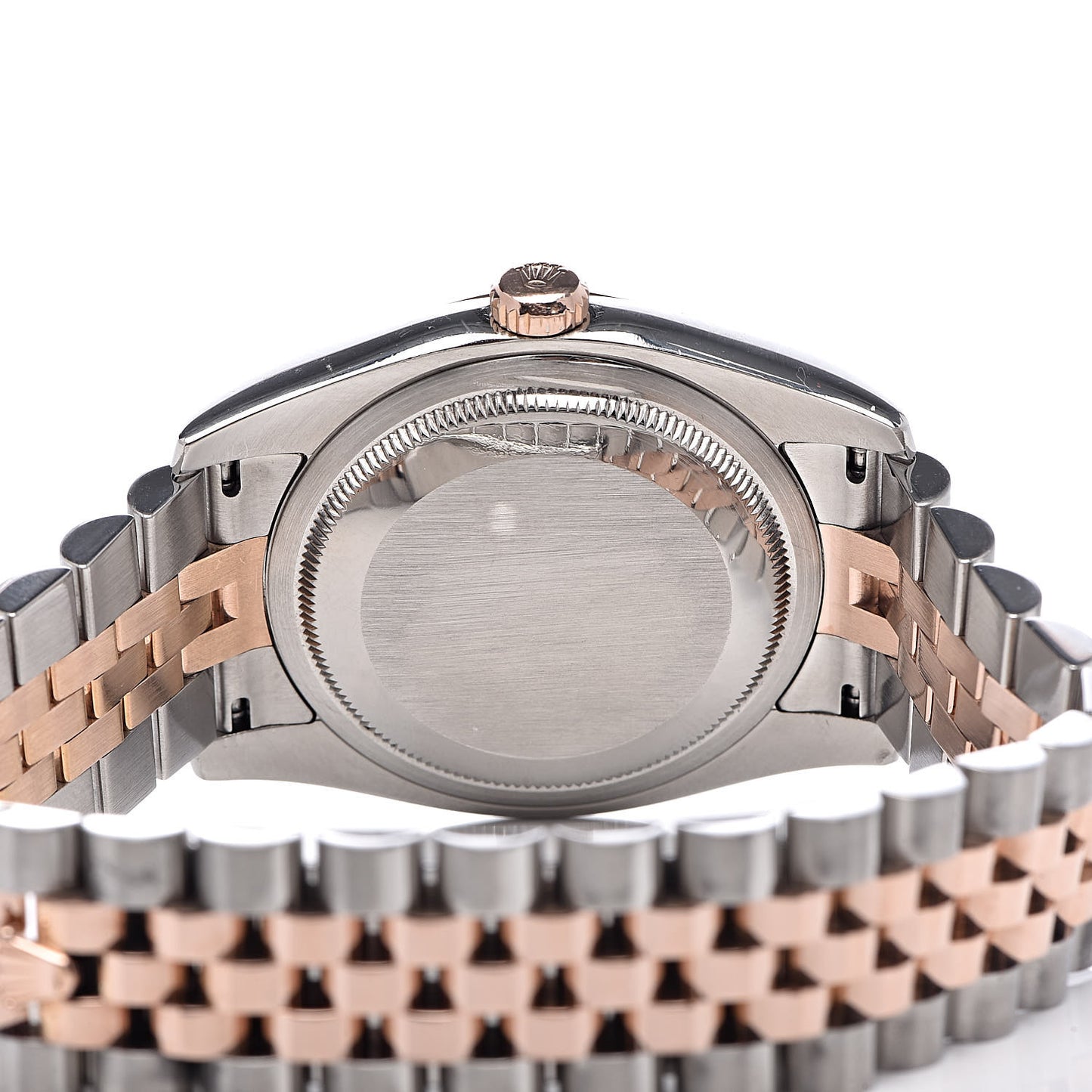 Stainless Steel 18K Everose Gold 36mm Oyster Perpetual Datejust Watch Black Sunburst Roman 116231