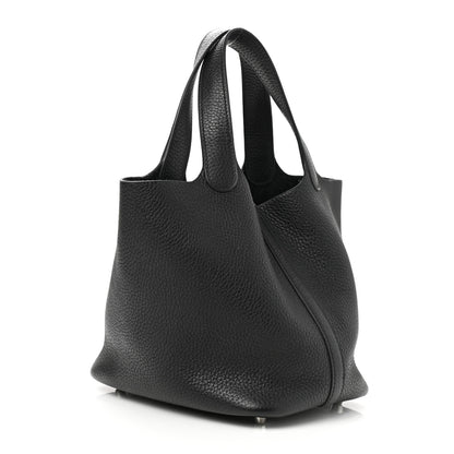 Hermes Taurillon Clemence Picotin Lock 18 PM Black 3 of 11