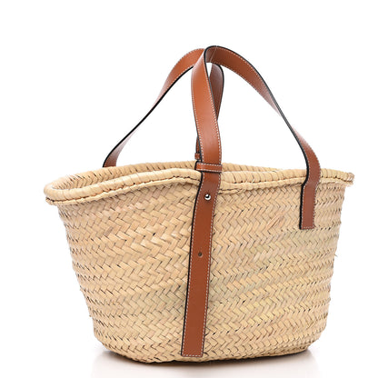 Loewe Raffia Basket Tote Bag Natural Tan 2 of 9