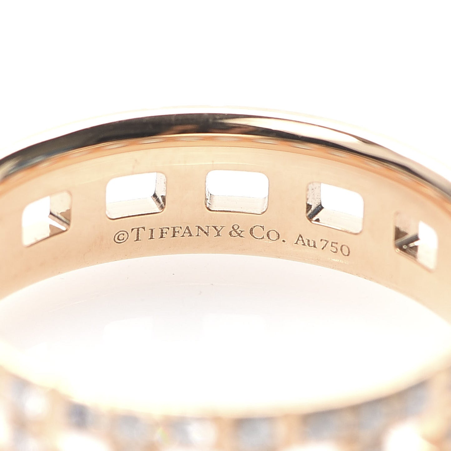 18K Rose Gold Diamond T True Wide Ring 56 7.5