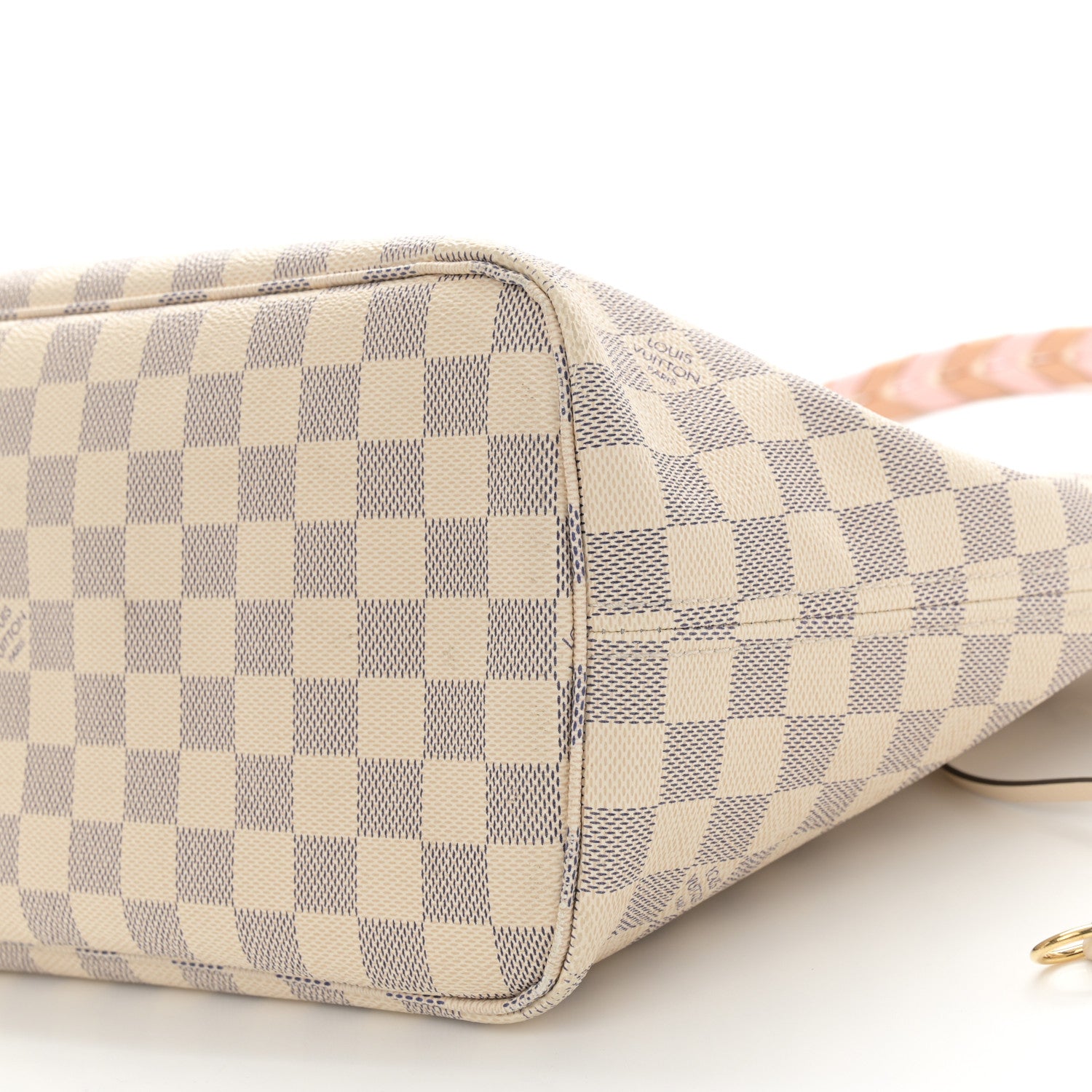Louis Vuitton Damier Azur Braided Neverfull MM Pink 10 of 11