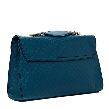 Gucci Soft Microguccissima Medium Emily Chain Shoulder Bag Deep Cobalt 3 of 9