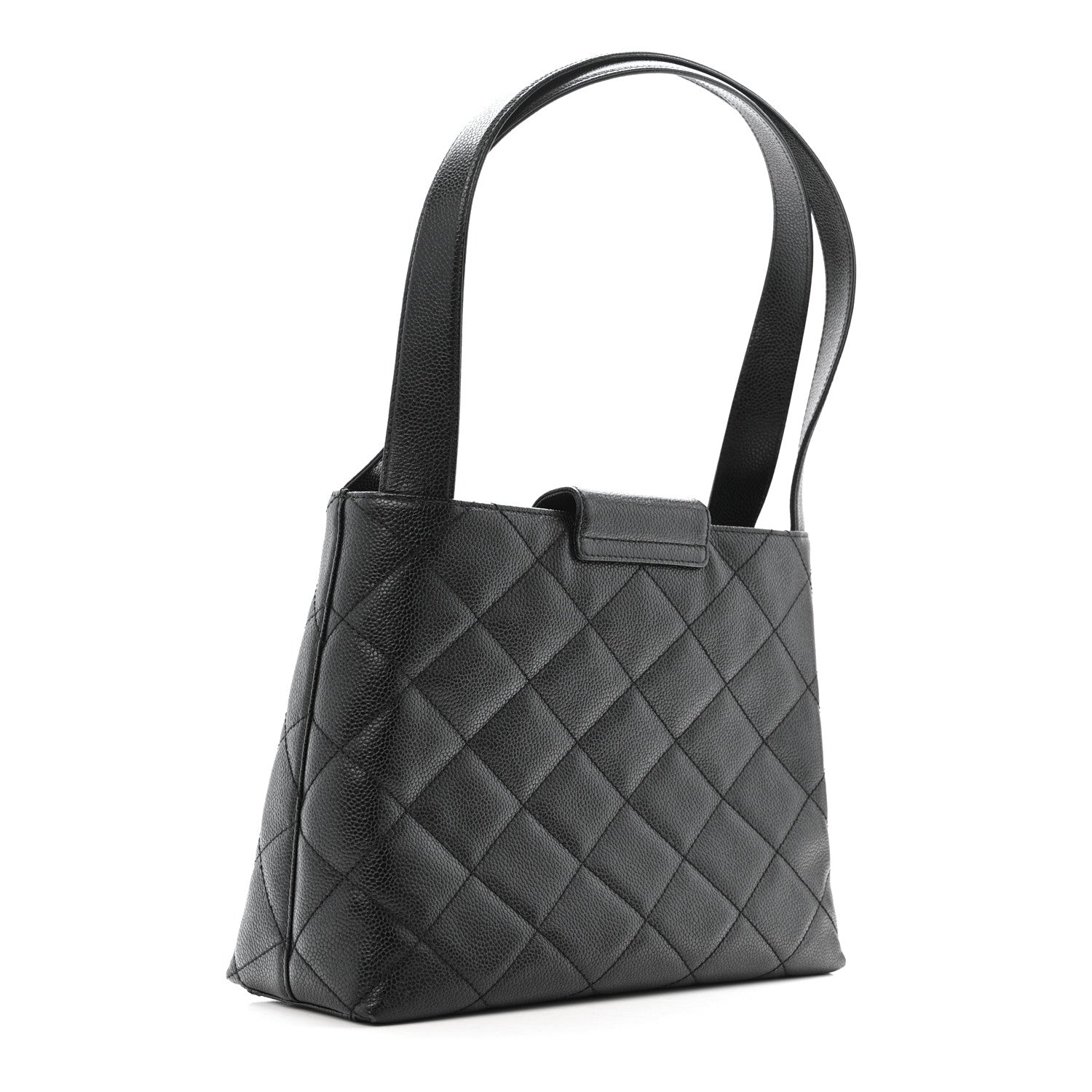 Chanel Caviar Diamond Flap Shoulder Bag Black 5 of 16